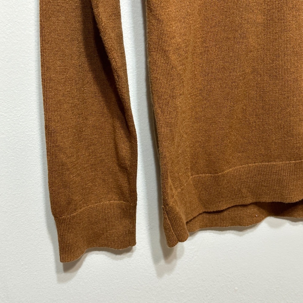 J.Crew Llama Sweater Women Medium Brown Embroidered Animal Cotton Wool Whimsical - Picture 4 of 7